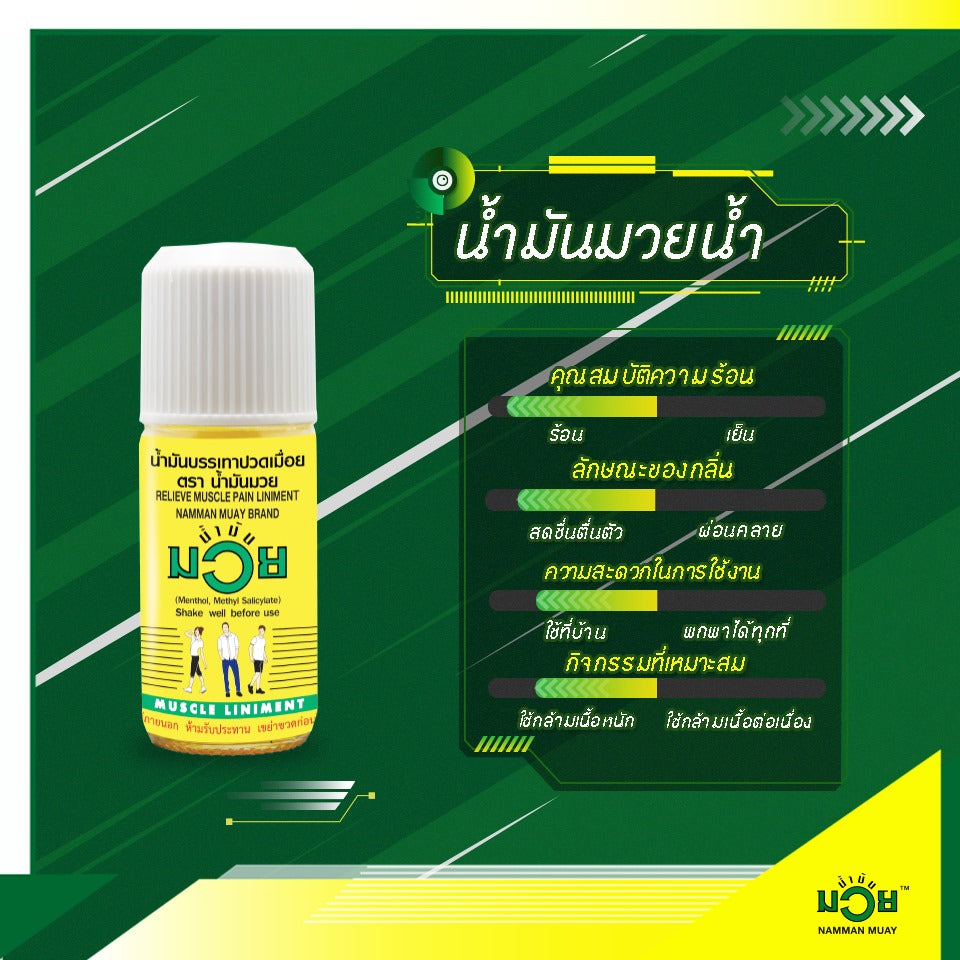 6x120ml Namman Muay Thai Boxing Liniment Message Oil Muscle Pain Relief  Relaxing - SiamTrade Synergy - Thailand Trader Company